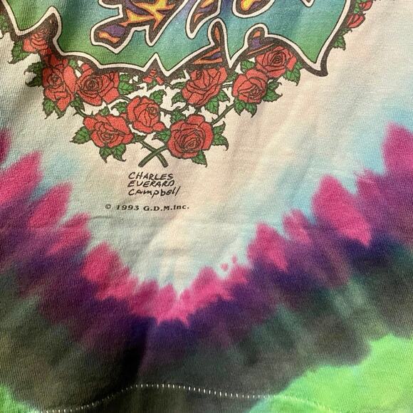 Vintage 90s Grateful Dead Seasons of Dead 1993 Single Stitch LS Shirt XL - Picture 3 of 5